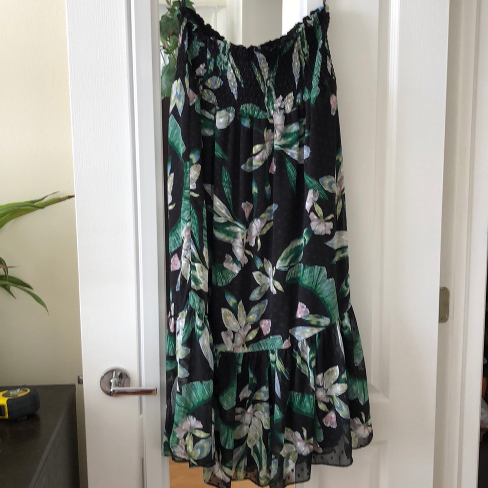 Tropical maxi skirt / strapless dress